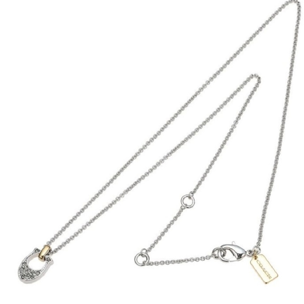 Coach Pave Signature C Necklace - Picture 2 of 7